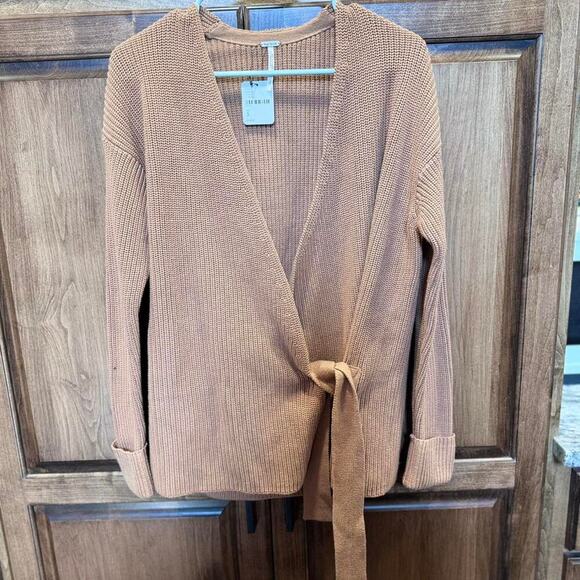 Free People Belted‎ Knit Wrap Sweater - Size Small (NWT) - Picture 2 of 8